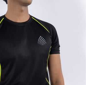 Sports Tshirt Black & Lime